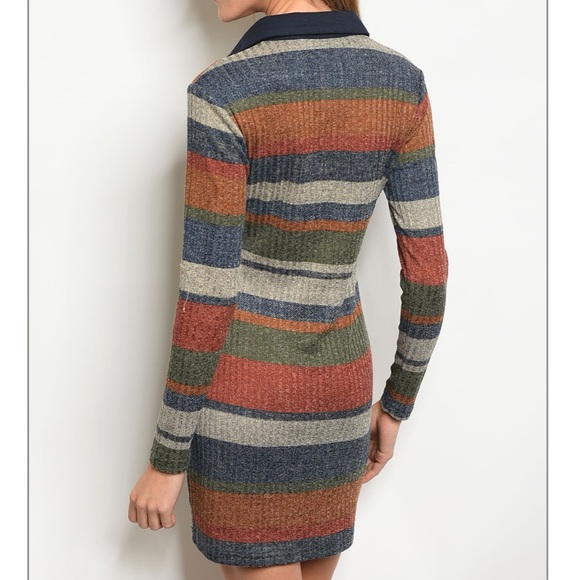 Striped Long Sleeve Tunic Dress - Picture 8 of 8